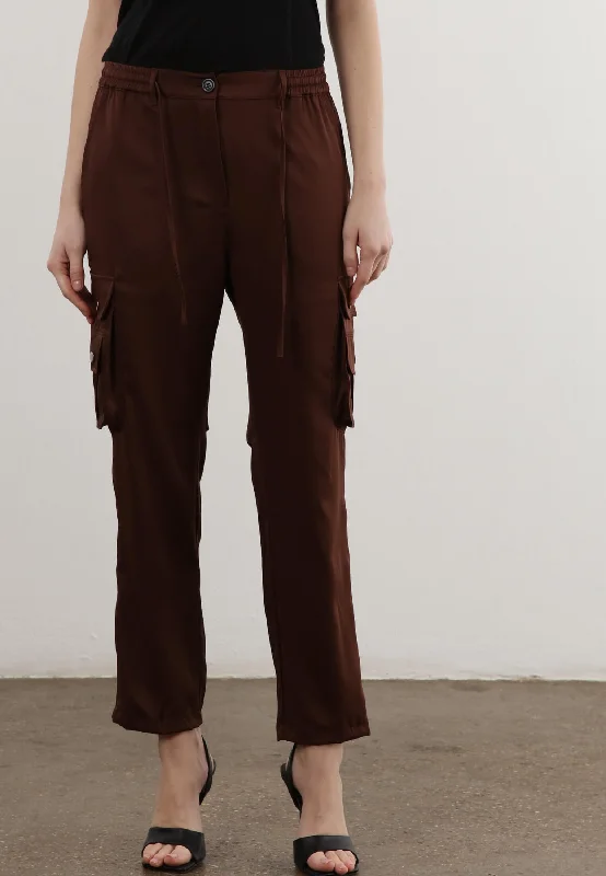 GRADIENT TROUSERS BROWN Trousers Flared Retro