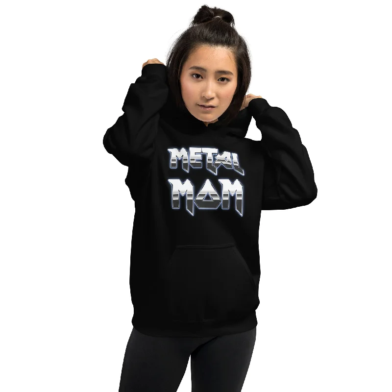Metal Mom Heavy Metal Music Mother's Day Pullover Hoodie Sweatshirt Shawl Collar Sweater