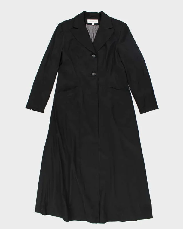 Vintage 90s Jones New York Black Coat - L Houndstooth Coat Plaid Coat Tartan Coat