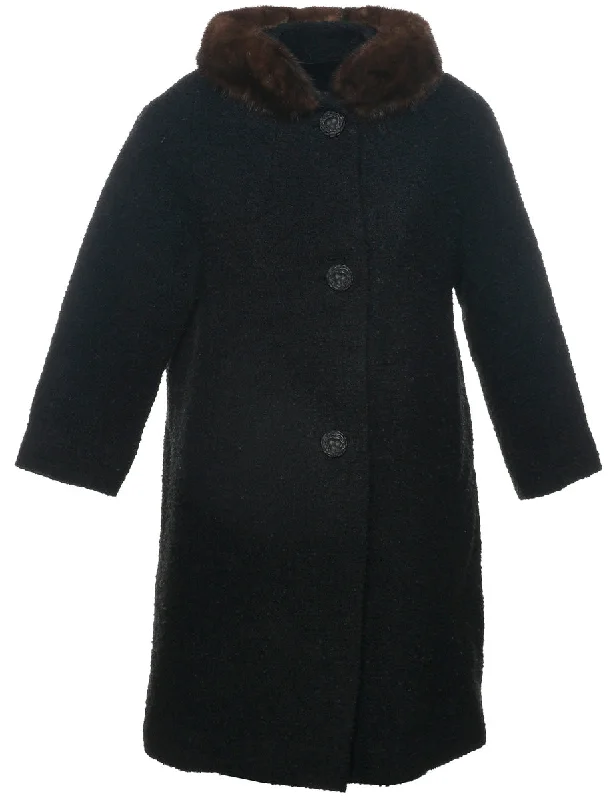 Single Breasted Wool Coat - S Bomber Jacket Denim Jacket Leather Jacket