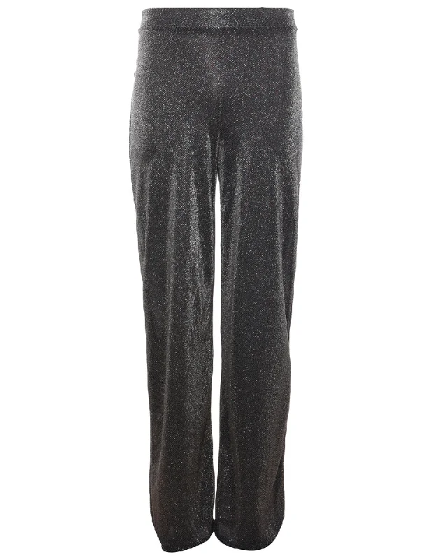 Silver Sparkly Trousers - W25 L31 Trousers New Arrival