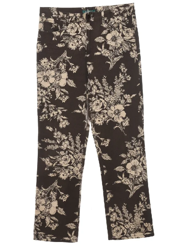 Ralph Lauren Floral Trousers - W32 L29 Trousers fashionable chic