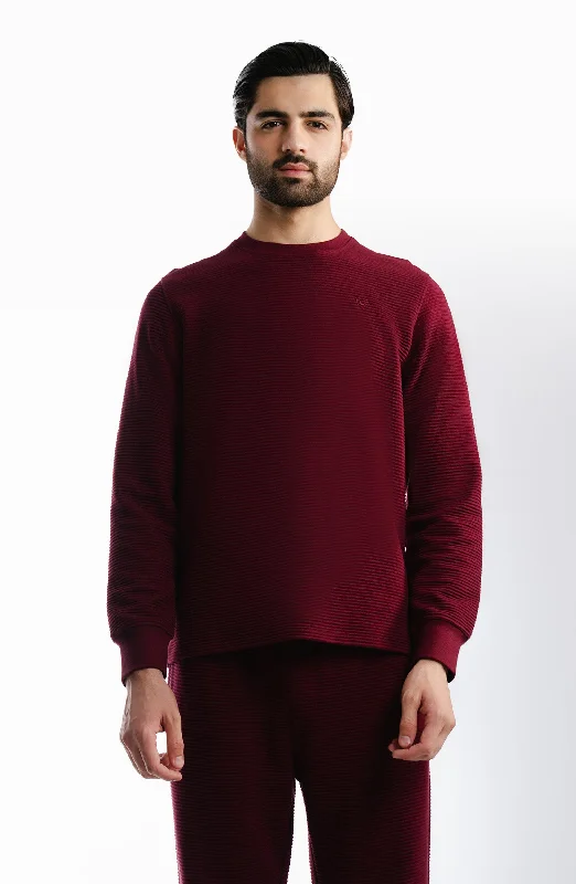 Ottoman Sweatshirt - Burgundy Oversized Hoodie Comfort Casual