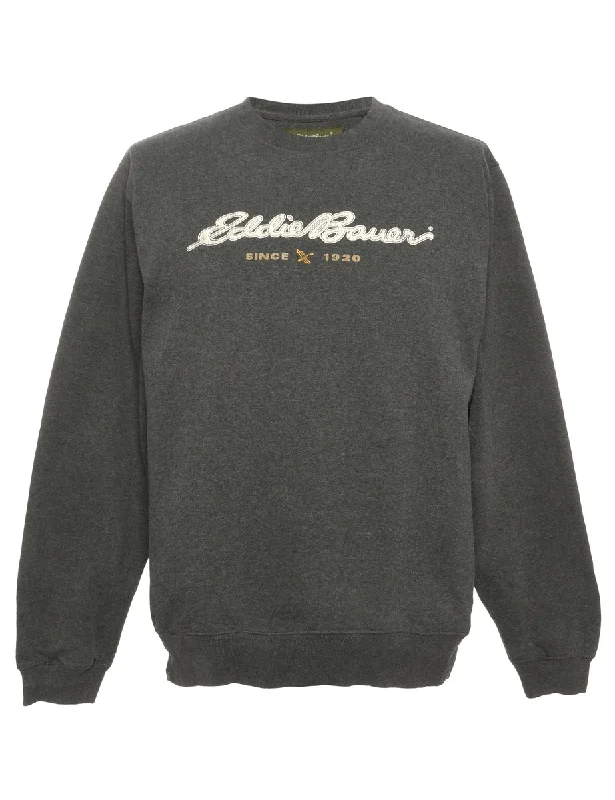 Eddie Bauer Printed Sweatshirt - L Hoodie with Logo Branding Identity
