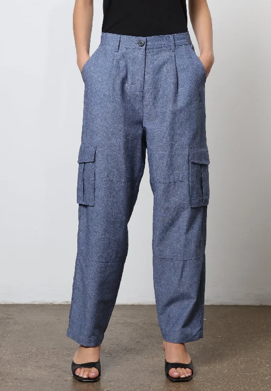 TRIBE TROUSERS BLUE Trousers Spring Floral