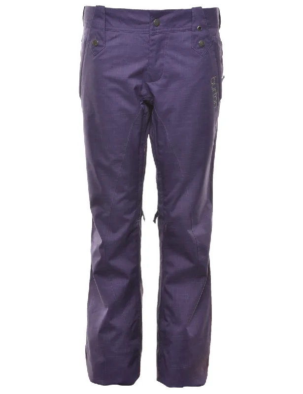 Purple Classic Ski Trousers - W32 L32 Trousers stylish elegant