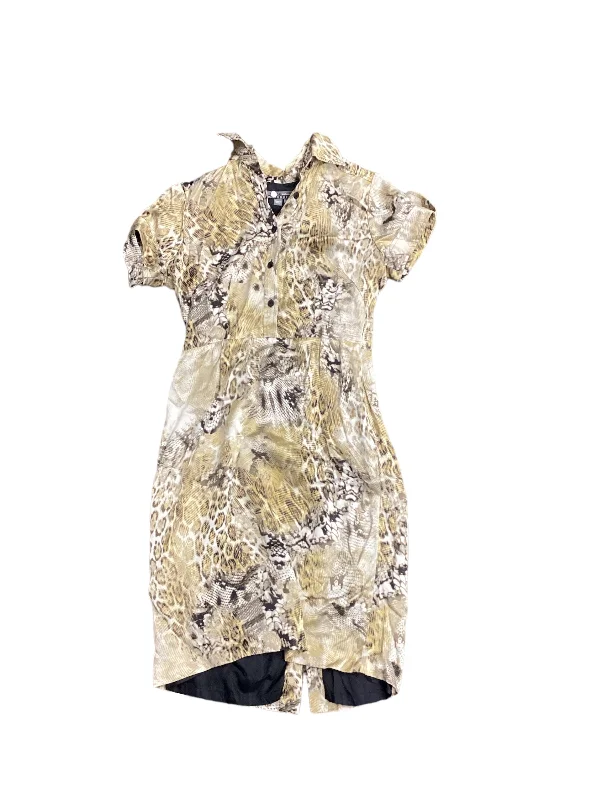 Animal Print Dress Casual Midi Muse, Size 6 Stylish Wraparound Midi Dress