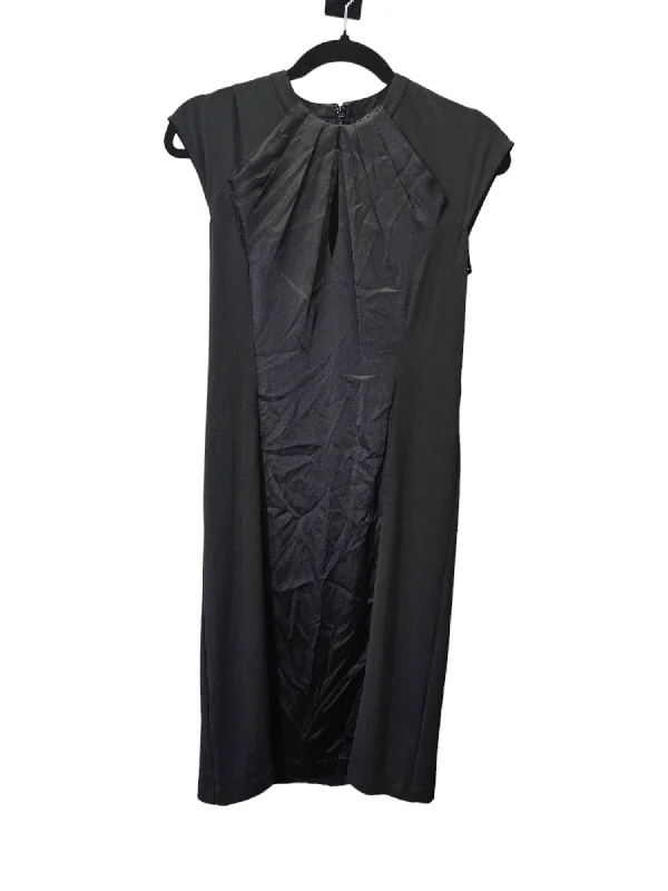 Black Dress Casual Midi Bcbg, Size Xs Fashionable Chiffon Midi Dress