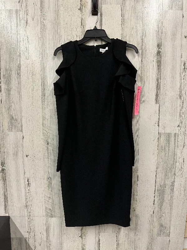 Black Dress Casual Midi Calvin Klein, Size S Chic Lace Detail Midi Dress