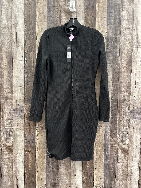 Black Dress Casual Midi Fashion Nova, Size L Elegant Satin Button Midi Dress