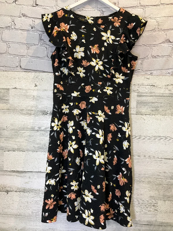 Black Dress Casual Midi I Jeans By Buffalo, Size L Stylish Pleated Skirt Midi Dress