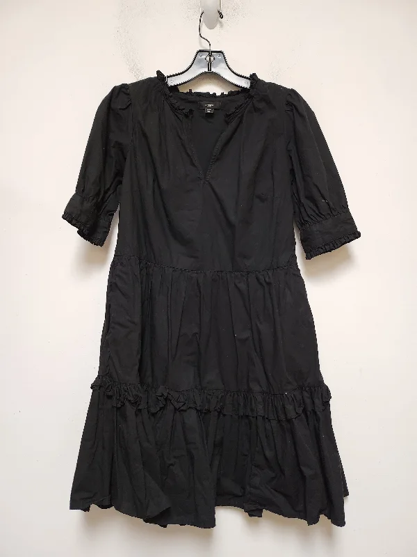 Black Dress Casual Midi J. Crew, Size Xxs Comfortable Knitwear Midi Dress