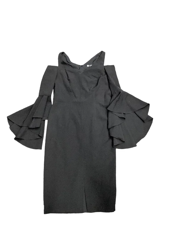 Black Dress Casual Midi Maggy London, Size 8 Cozy Midi Dress with Pockets