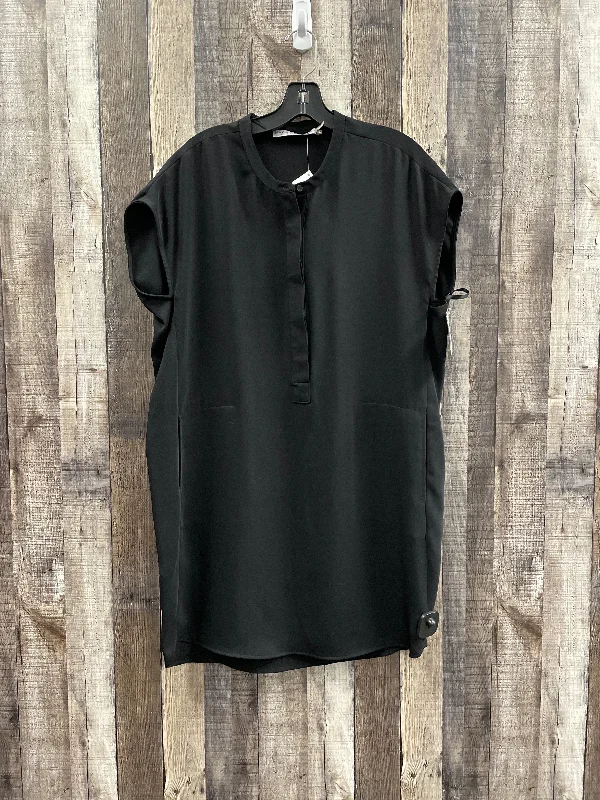 Black Dress Casual Midi Marc New York, Size M Stylish Tiered Midi Dress
