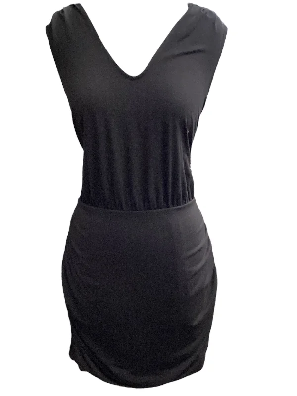 Black Dress Casual Midi Nine West, Size Xl Classic Black Midi Dress