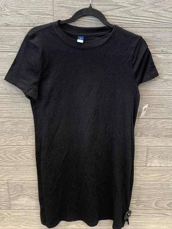 Black Dress Casual Midi Old Navy, Size M Trendy Smocked Waist Midi Dress