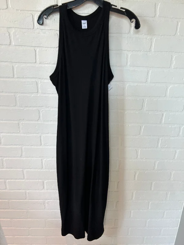 Black Dress Casual Midi Old Navy, Size S Elegant Faux Wrap Midi Dress