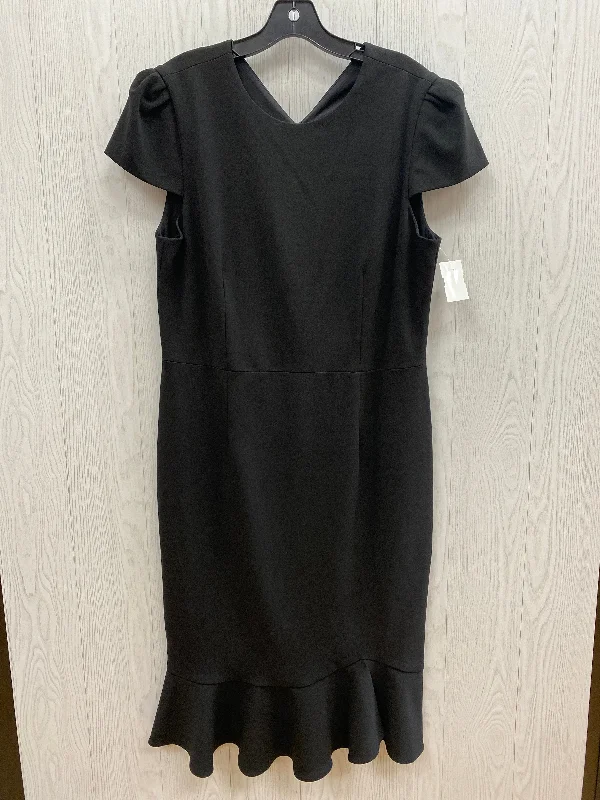 Black Dress Casual Midi Sage, Size Xl Elegant Floral Appliqué Midi Dress