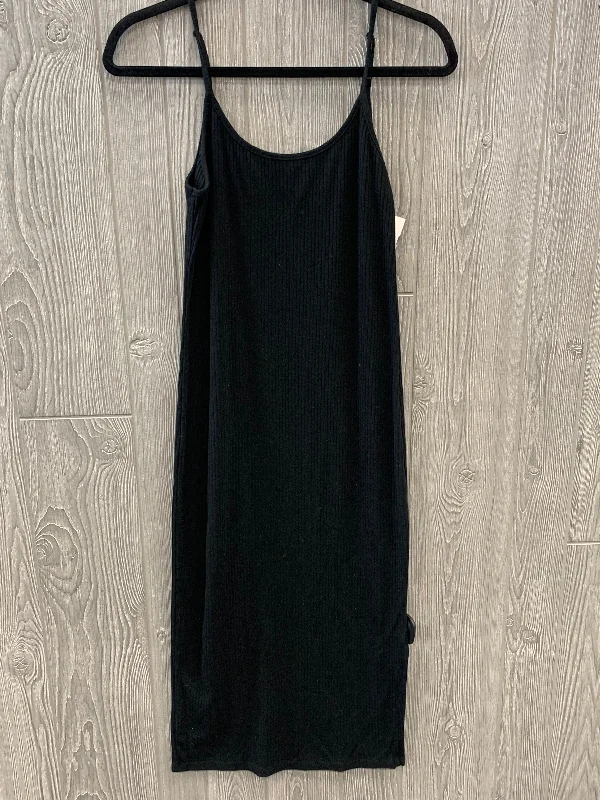 Black Dress Casual Midi Wild Fable, Size L Stylish Vintage Midi Dress