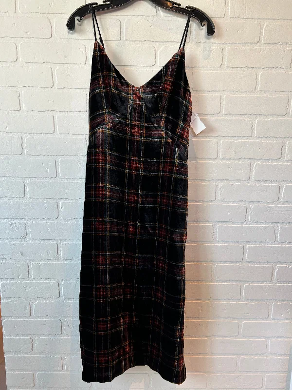 Black & Green Dress Party Midi J. Crew, Size S Stylish Striped Midi Dress