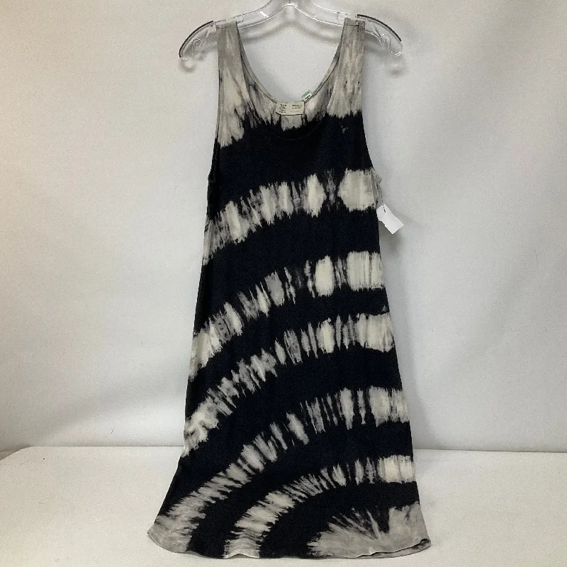 Black & Grey Dress Casual Midi Saturday/sunday, Size L Fashionable Shift Midi Dress