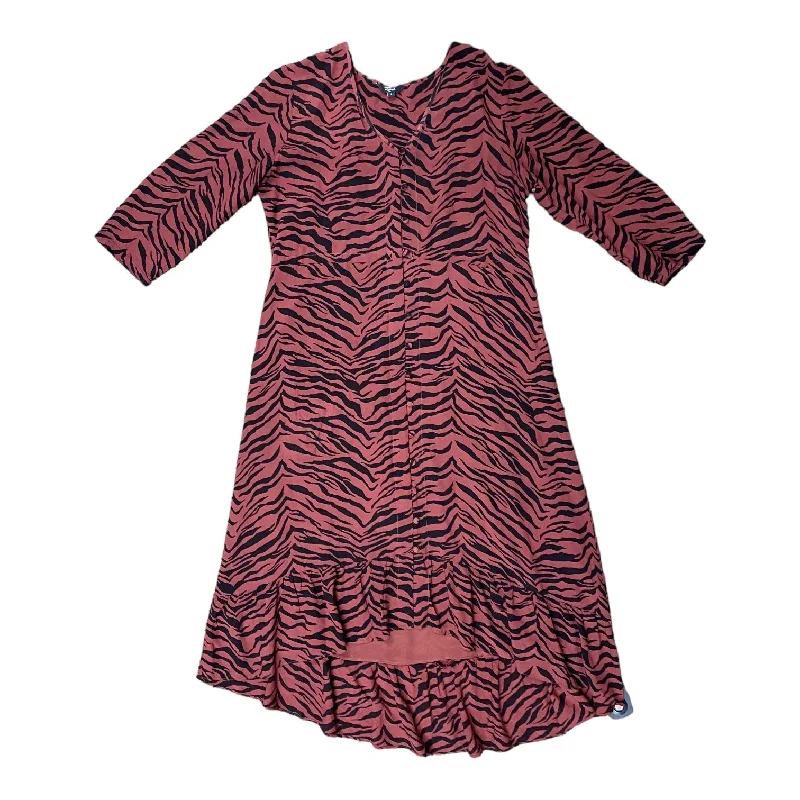 Black & Red Dress Casual Midi Rails, Size S Stylish Halter Neck Midi Dress