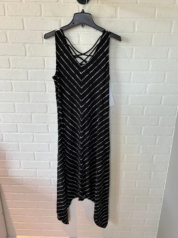 Black & White Dress Casual Midi Apt 9, Size M Cozy Wide Strap Midi Dress