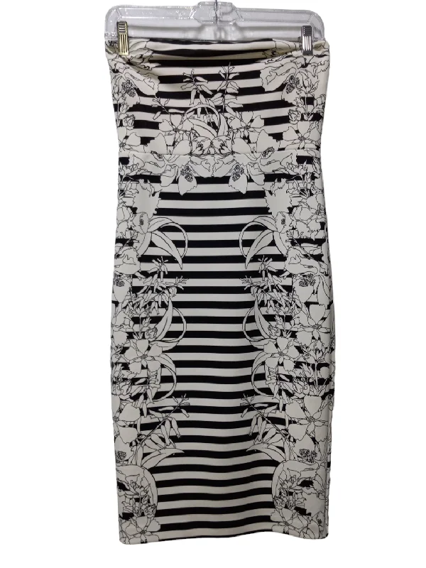 Black & White Dress Party Midi Express, Size S Stylish Long Sleeve Floral Midi Dress Black & White Dress Party Midi Express, Size S Stylish Long Sleeve Floral Midi Dress