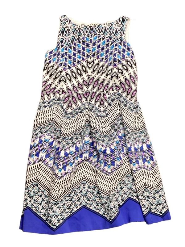 Blue Dress Casual Midi Covington, Size 8 Trendy Fit-and-Flare Midi Dress
