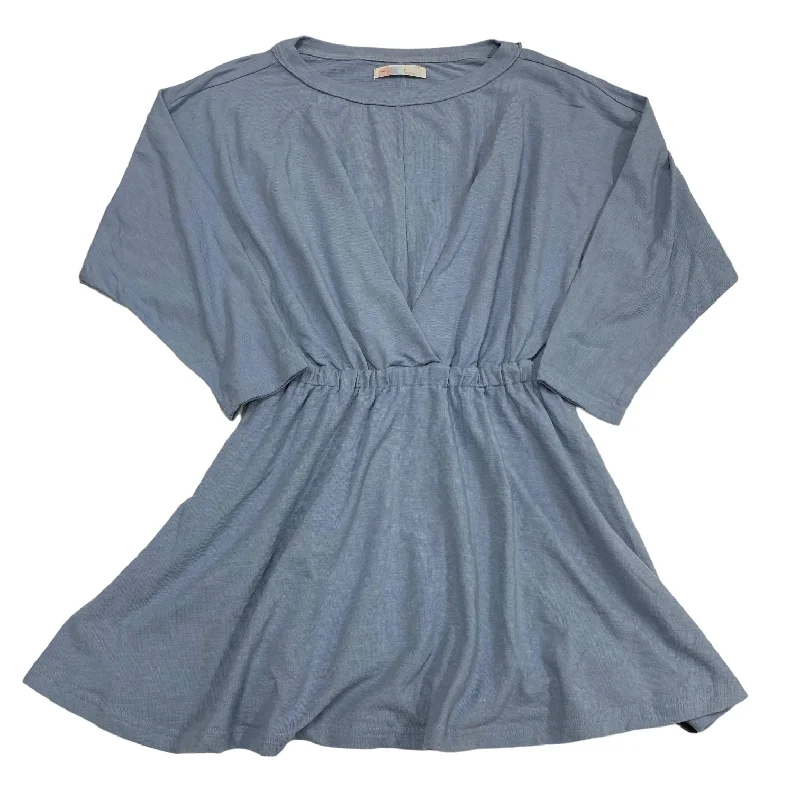 Blue Dress Casual Midi Free People, Size L Elegant Floral Skirt Midi Dress