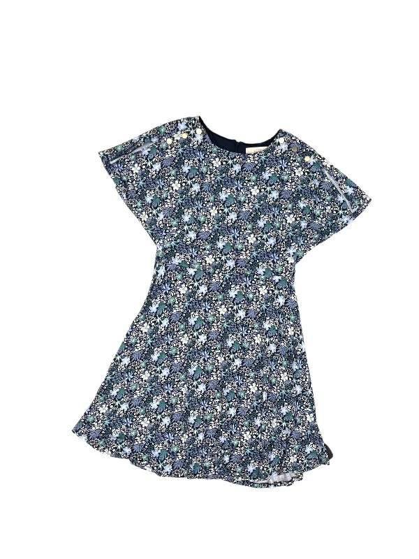Blue Dress Casual Midi Loft, Size 10 Trendy Ruched Side Midi Dress