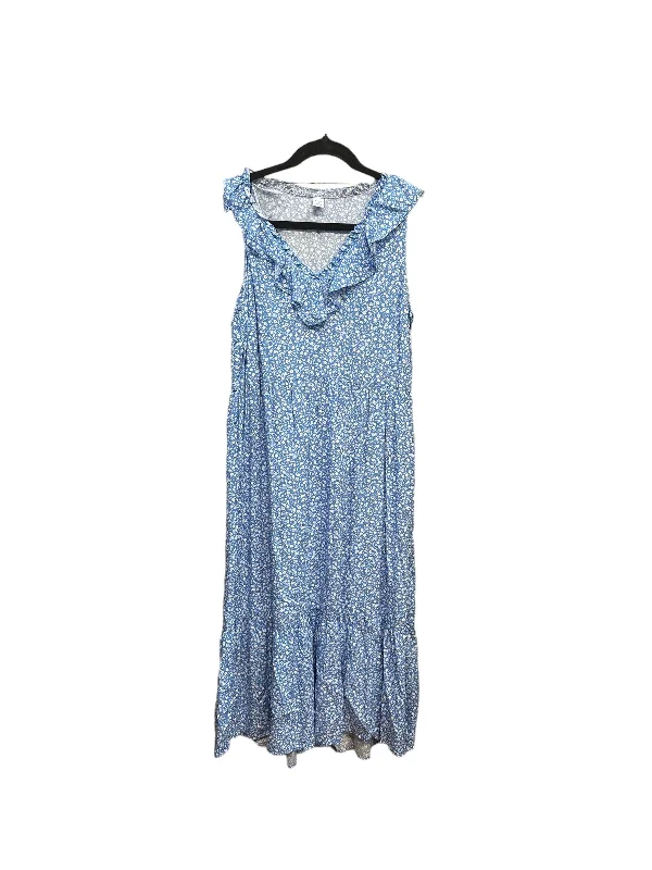 Blue Dress Casual Midi Old Navy, Size M Comfortable Casual Midi Dress
