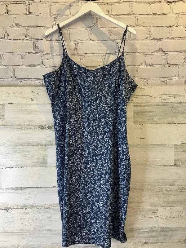 Blue Dress Casual Midi Old Navy, Size Xl Chic Lace Detail Midi Dress