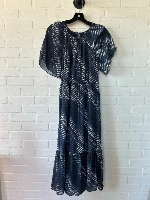 Blue Dress Casual Midi Rails, Size L Trendy Knit Midi Dress