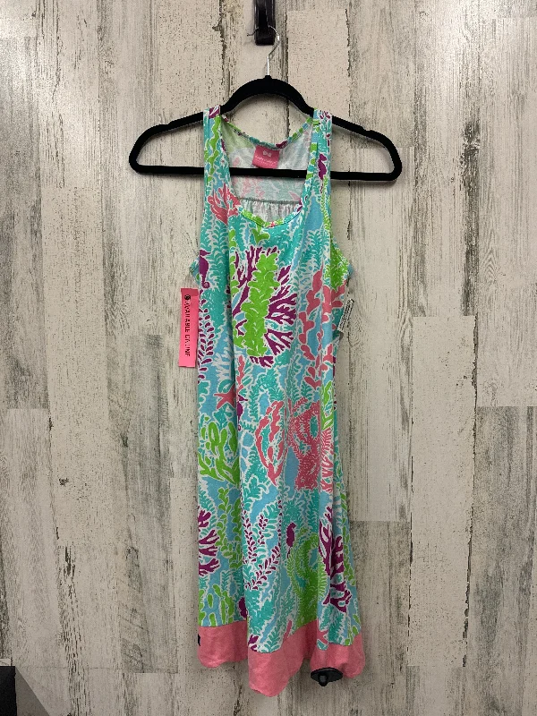 Blue Dress Casual Midi Simply Southern, Size Xs Comfortable Draped Midi Dress