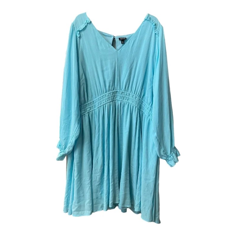 Blue Dress Casual Midi Torrid, Size 26 Fashionable Floral Embroidery Midi Dress