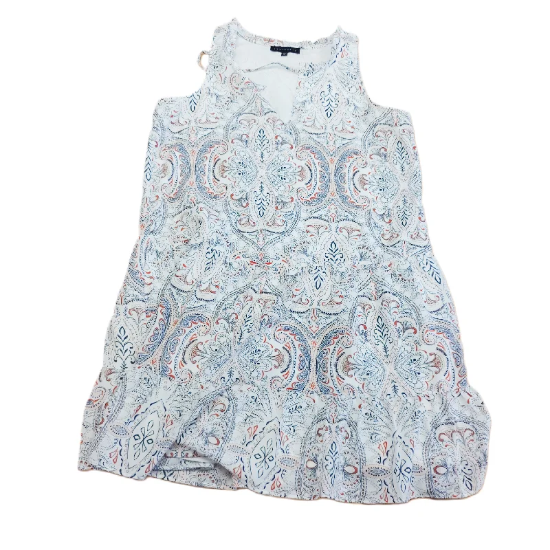 Blue & White Dress Casual Midi By Sanctuary, Size: M Chic Floral Print Midi Dress