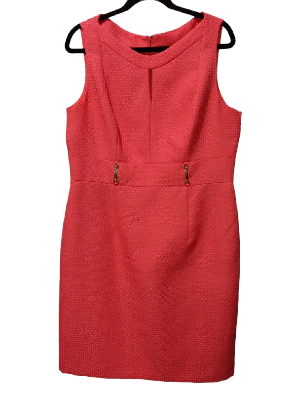 Coral Dress Party Midi Tahari By Arthur Levine, Size L Elegant Maxi-Midi Hybrid Dress Coral Dress Party Midi Tahari By Arthur Levine, Size L Elegant Maxi-Midi Hybrid Dress