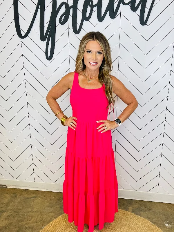 DIVA SUNDRESS HOT PINK MIDI--SUMMER SALE ***FINAL SALE **** Fashionable Polka Dot Midi Dress DIVA SUNDRESS HOT PINK MIDI--SUMMER SALE ***FINAL SALE **** Fashionable Polka Dot Midi Dress