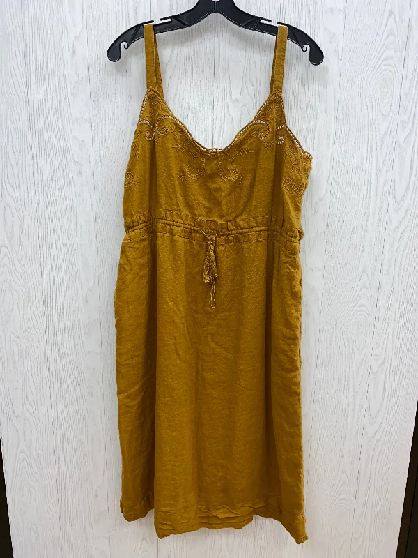 Gold Dress Casual Midi J. Crew, Size 14 Stylish Halter Neck Midi Dress