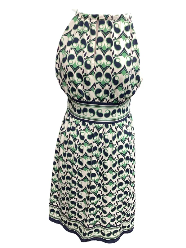 Green Dress Casual Midi Max Studio, Size M Trendy Ruffled Sleeve Midi Dress