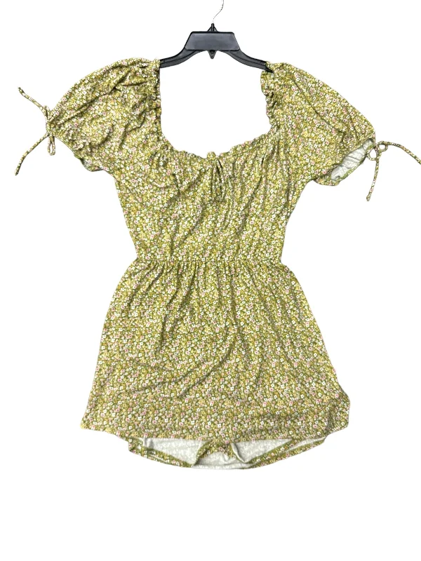 Green Dress Casual Midi Urban Outfitters, Size L Stylish Off-Shoulder Ruffle Dress