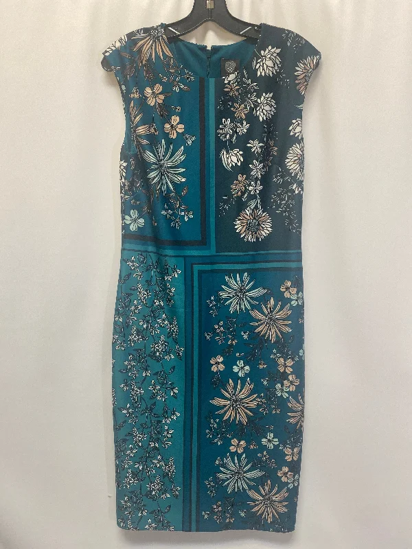 Green Dress Casual Midi Vince Camuto, Size L Stylish Wraparound Midi Dress