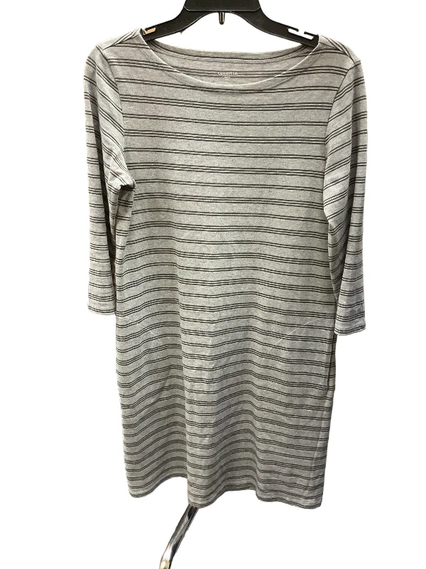 Grey Dress Casual Midi Garnet Hill, Size 4 Comfortable Denim Midi Dress