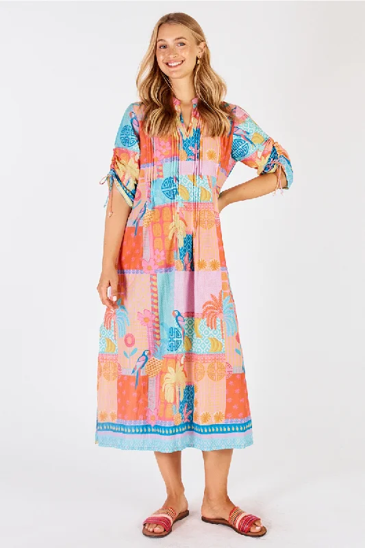 Lula Life Midi Candy Dress Stylish Midi Dress with Cuffs
