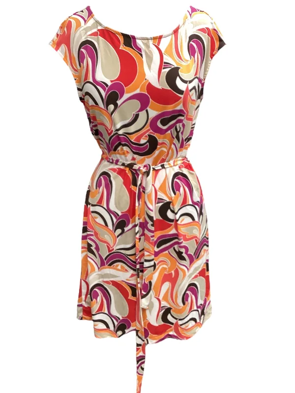 Multi-colored Dress Casual Midi Banana Republic, Size S Fashionable Fitted Midi Dress