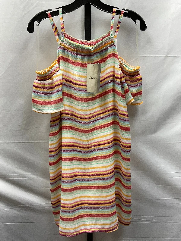 Multi-colored Dress Casual Midi Lily Rose, Size L Fashionable Polka Dot Midi Dress