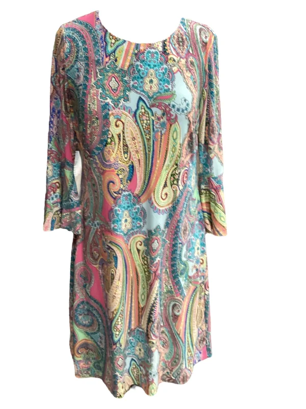 Multi-colored Dress Casual Midi Tommy Hilfiger, Size 8 Stylish Striped Midi Dress