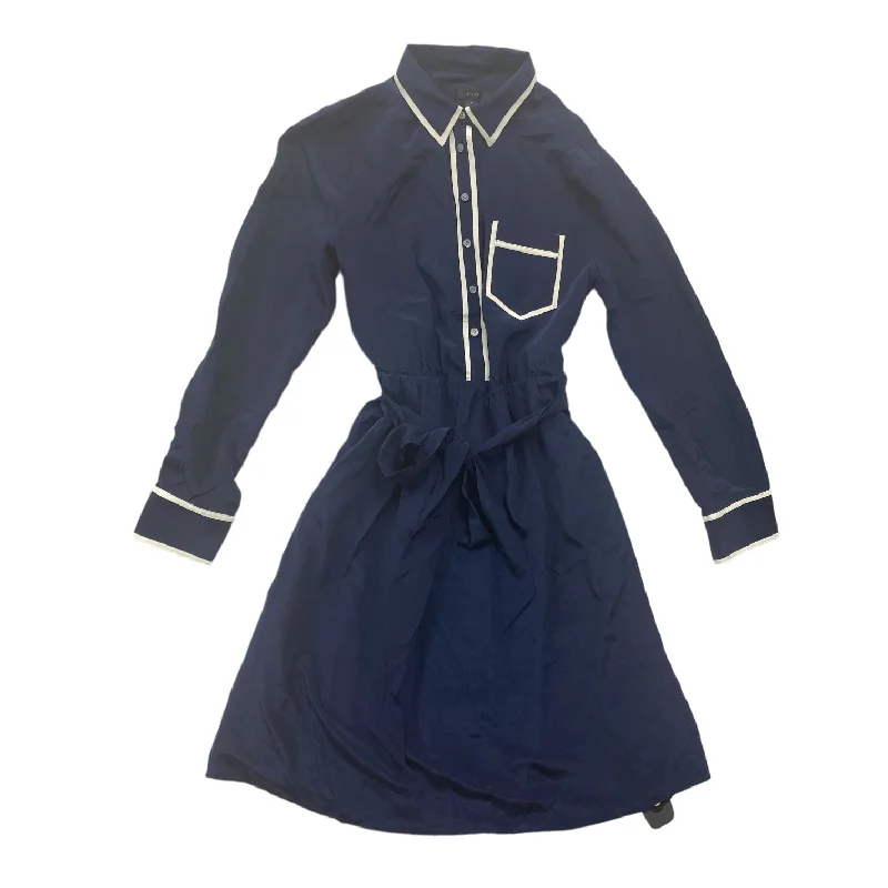 Navy Dress Casual Midi J. Crew, Size S Fashionable Off-Shoulder Dress Midi