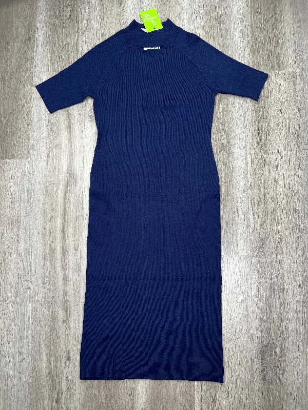 Navy Dress Casual Midi Sam Edelman, Size L Cozy Knit Midi Dress
